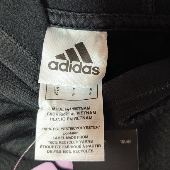 Adidas Kids Hyperreal Graphic Hoodie Drip Design Logo Girl's Size Large 14 NEW - Picture 6 of 6